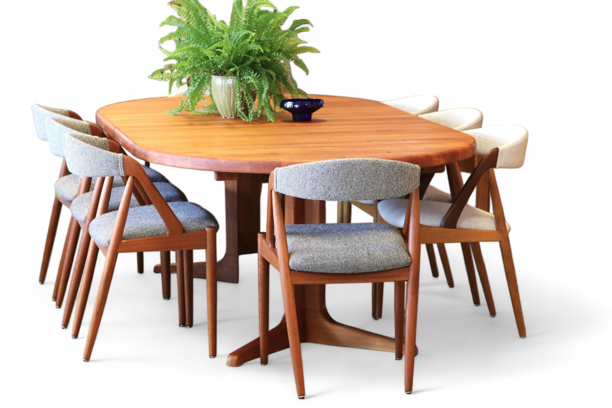 Glostrup round dining table in solid teak, 60s In Excellent Condition In Laxå, SE