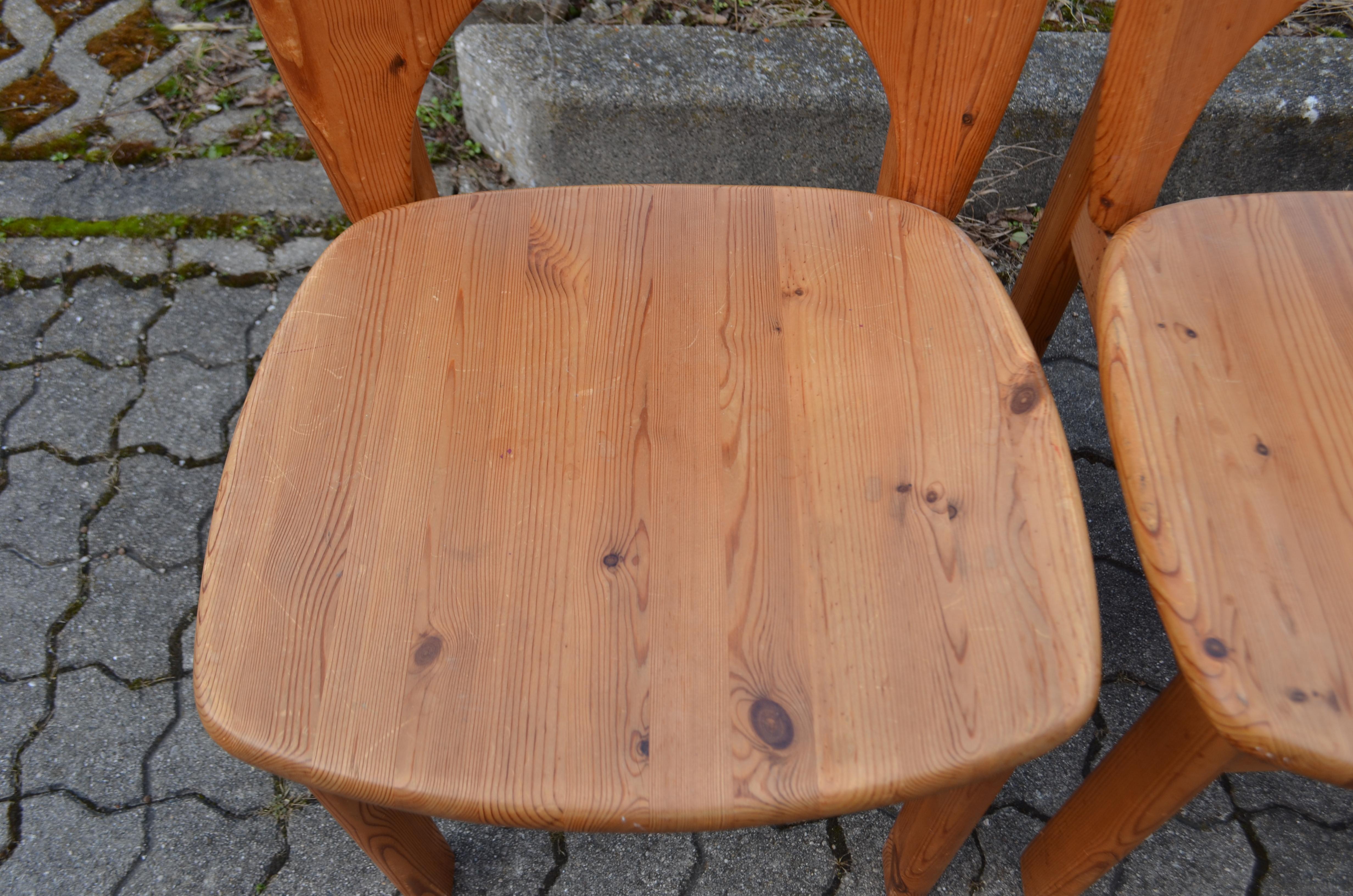 Glostrup Scandinavian Pine Danish Dining Set Ensemble 4x Chairs & Table For Sale 3