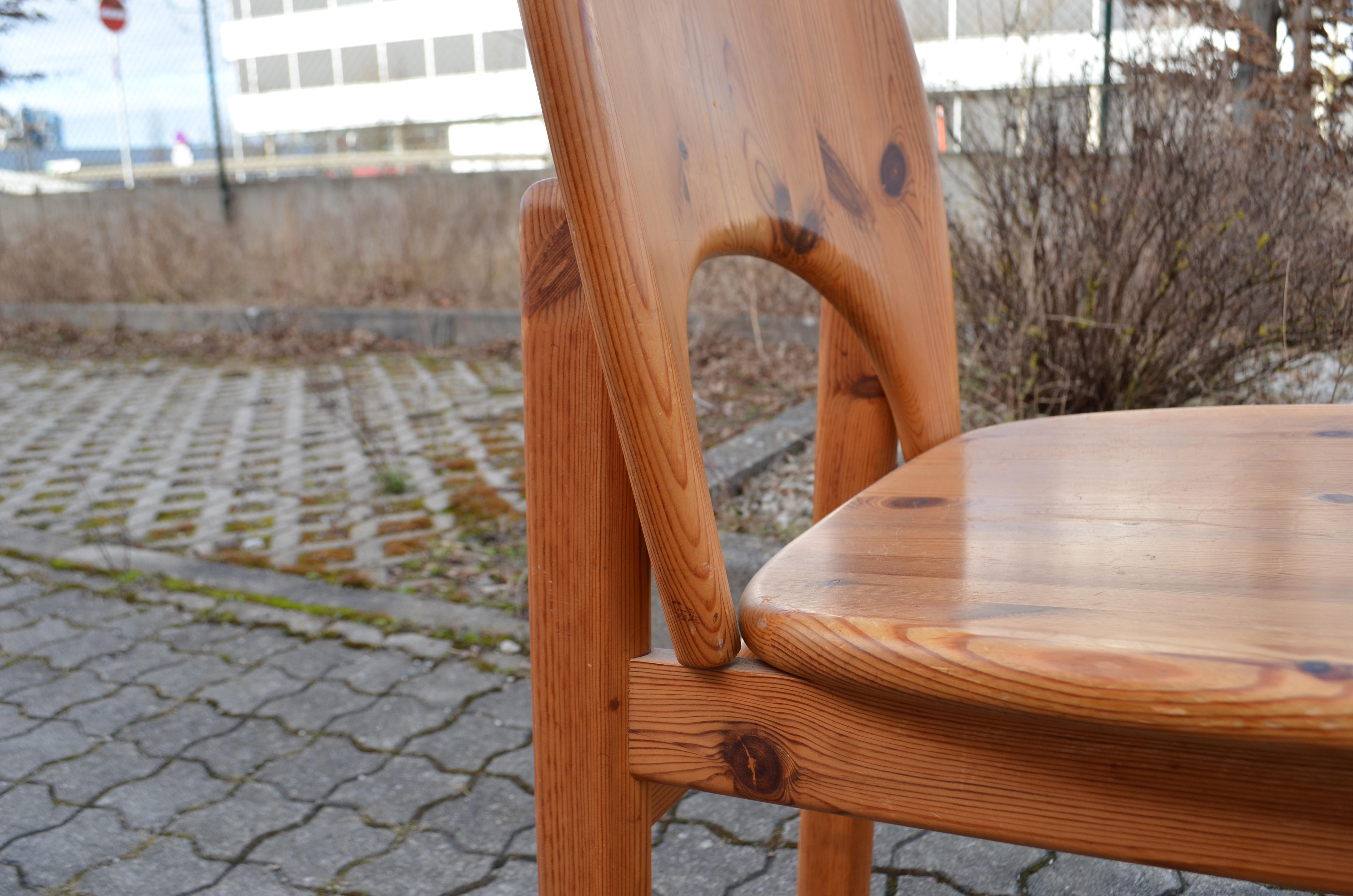 Glostrup Scandinavian Pine Danish Dining Set Ensemble 4x Chairs & Table For Sale 4