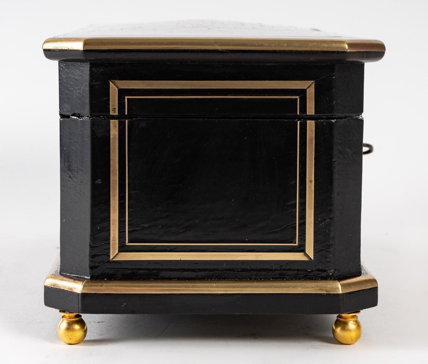 Napoleon III Glove Box in Marquetrie De Boulle