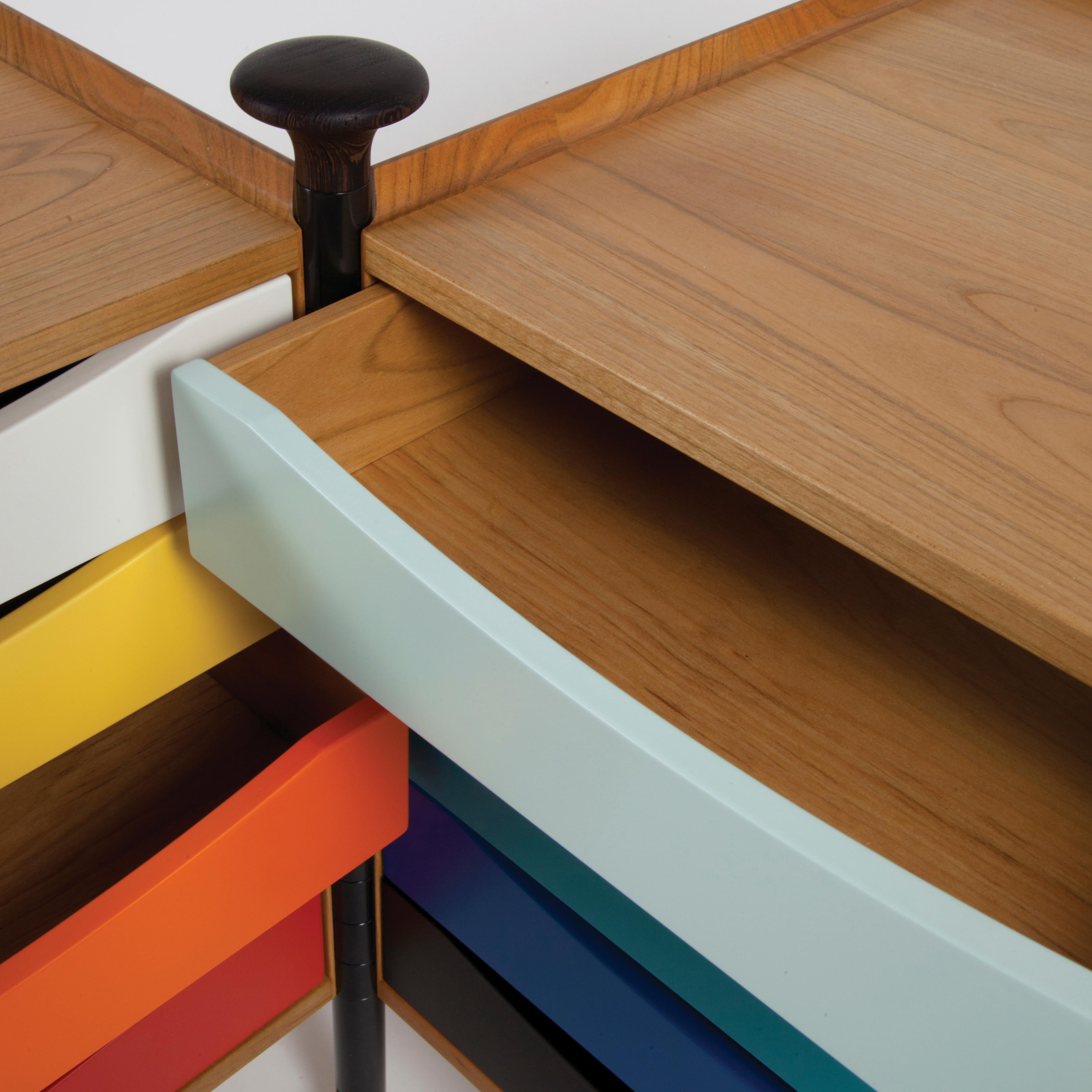 Scandinavian Modern Glove Colors Drawers Cabinet by Finn Juhl 1