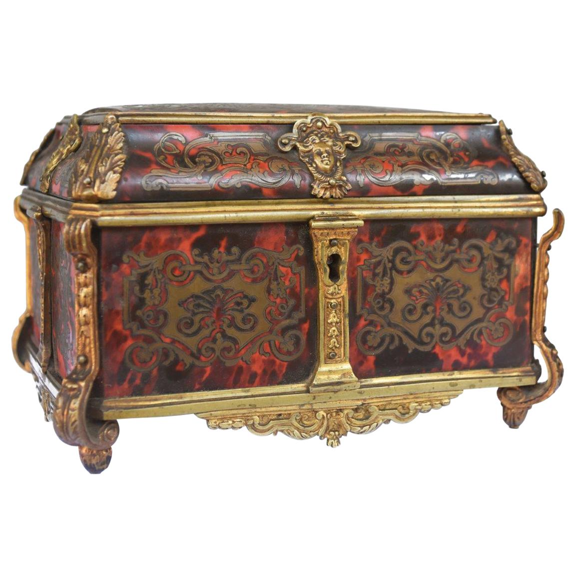 Gloves Box Gilded Bronze Tahan Napoleon III Boulle Marquetry