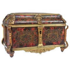 Antique Gloves Box Gilded Bronze Tahan Napoleon III Boulle Marquetry