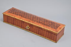 Gloves or Fans Box, Marquetry, Rosewood, Bronze, 19th Century