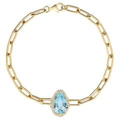 Glow Bracelet Aquamarine with Pavé Diamonds