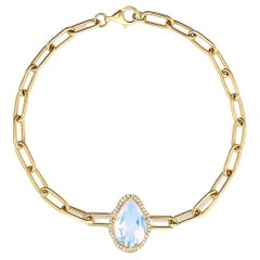 Glow Bracelet Blue Moonstone with Pavé Diamonds