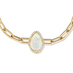 Glow Bracelet Ethiopian Opal with Pavé Diamonds