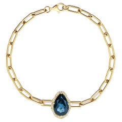 Glow Bracelet London Blue Topaz with Pavé Diamonds