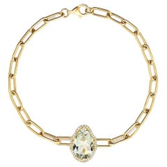 Glow Bracelet Prasiolite with Pavé Diamonds