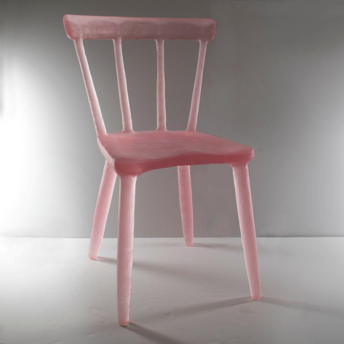 plastic pink chairs