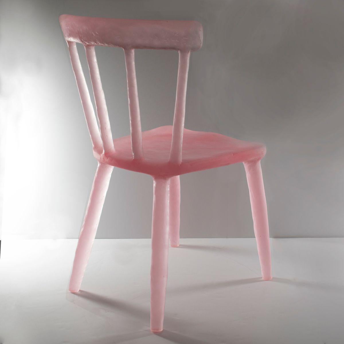 pink plastic chairs