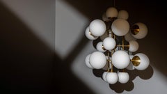 Kaleidoscope Chandelier by Glow: Brass & Glass Contemporary Design by Schwung