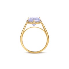Glow Ring Prasiolite with Pavé Diamonds