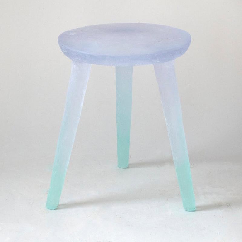 Glow Side Table / Stool 'Grey' in Recycled Plastic For Sale 2