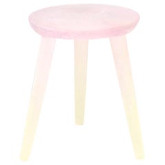 Glow Side Table/Stool 'Pink/Yellow' in Recycled Plastic