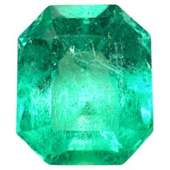 Glowing Muzo Green 2.28 Carat Emerald Cut Colombian Emerald Gem - May Birthstone