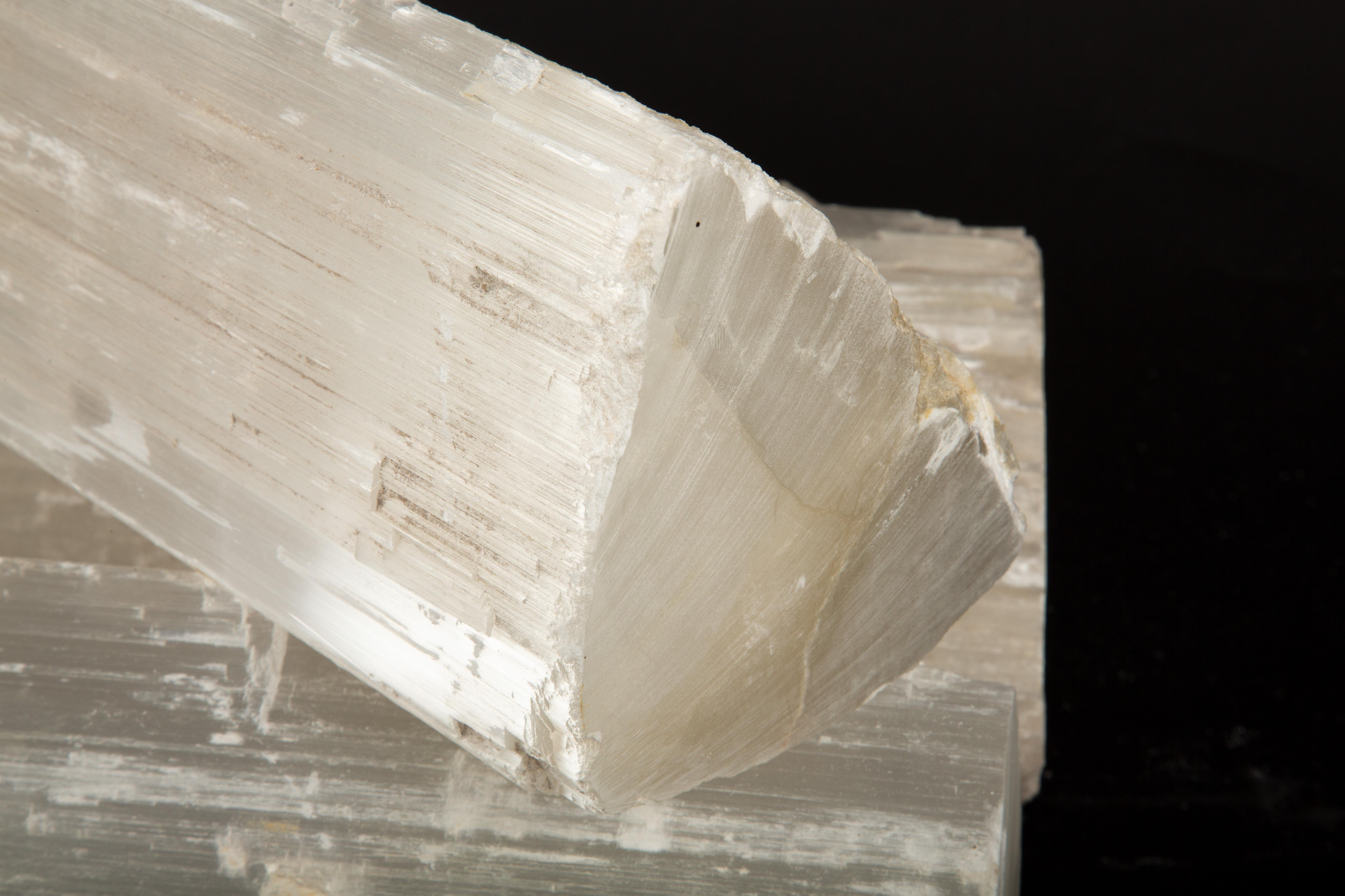 Glowing Selenite Logs: Nature's Luminescent Firewood In New Condition For Sale In New York, NY