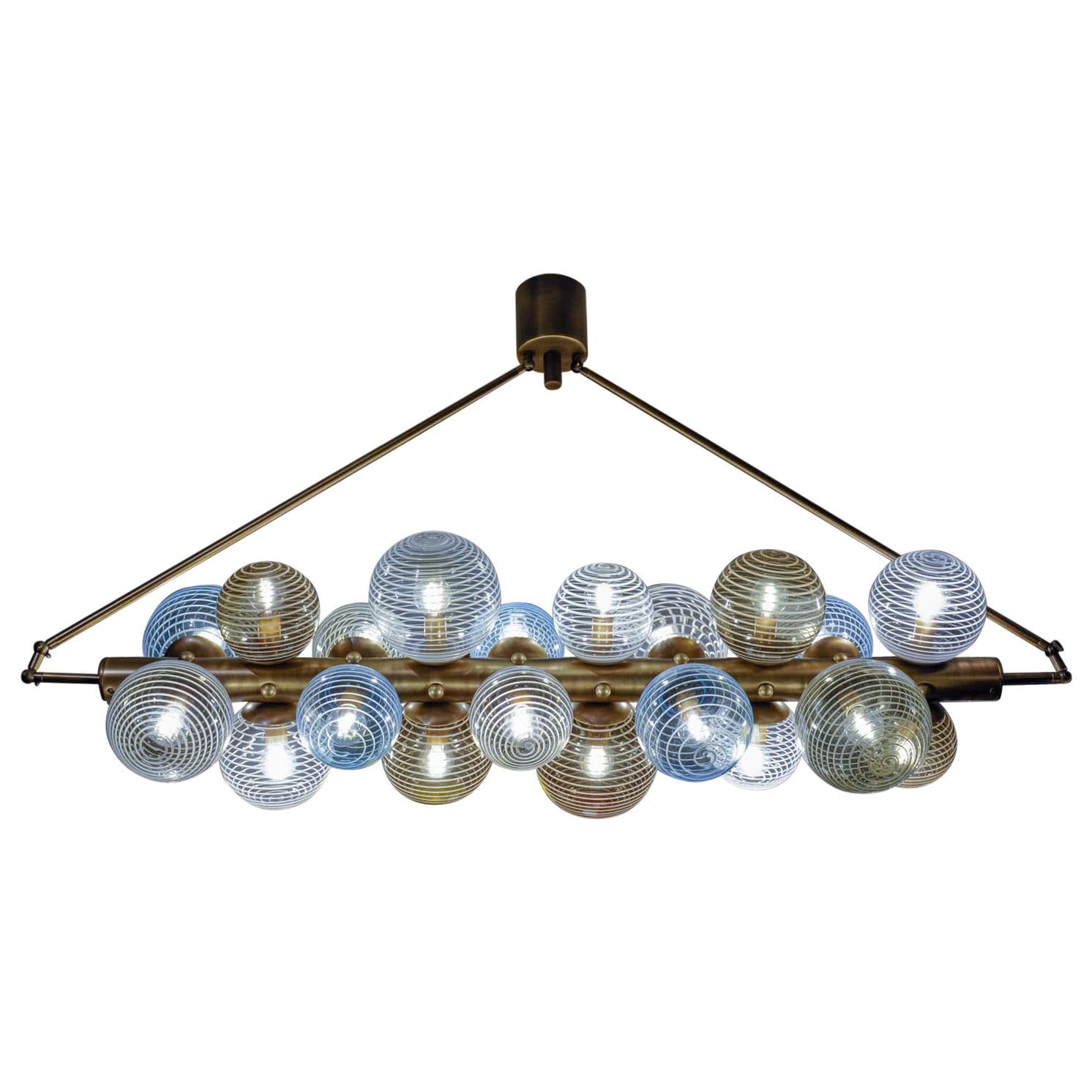 Glustin Luminaires Creation Line Chandelier with Murano Glass Globes