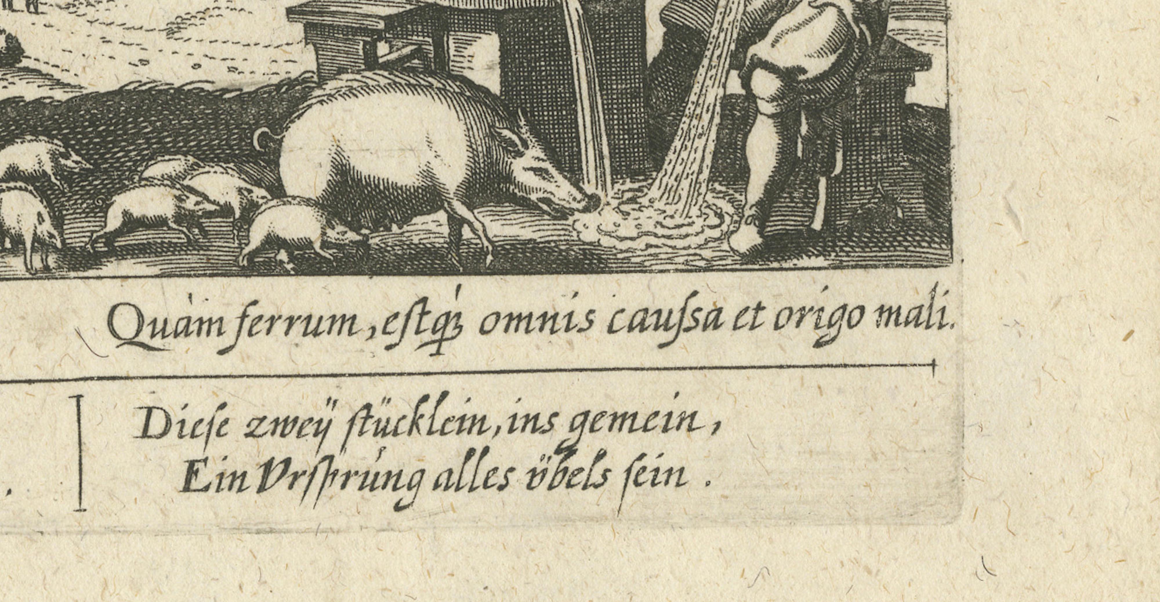 Gluttony Kills More Than the Sword, Harderwijk Engraving, c.1625