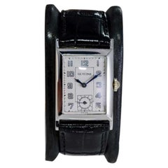 Glycine 18kt. White Gold Art Deco High Grade Hand Made Watch, circa 1930's