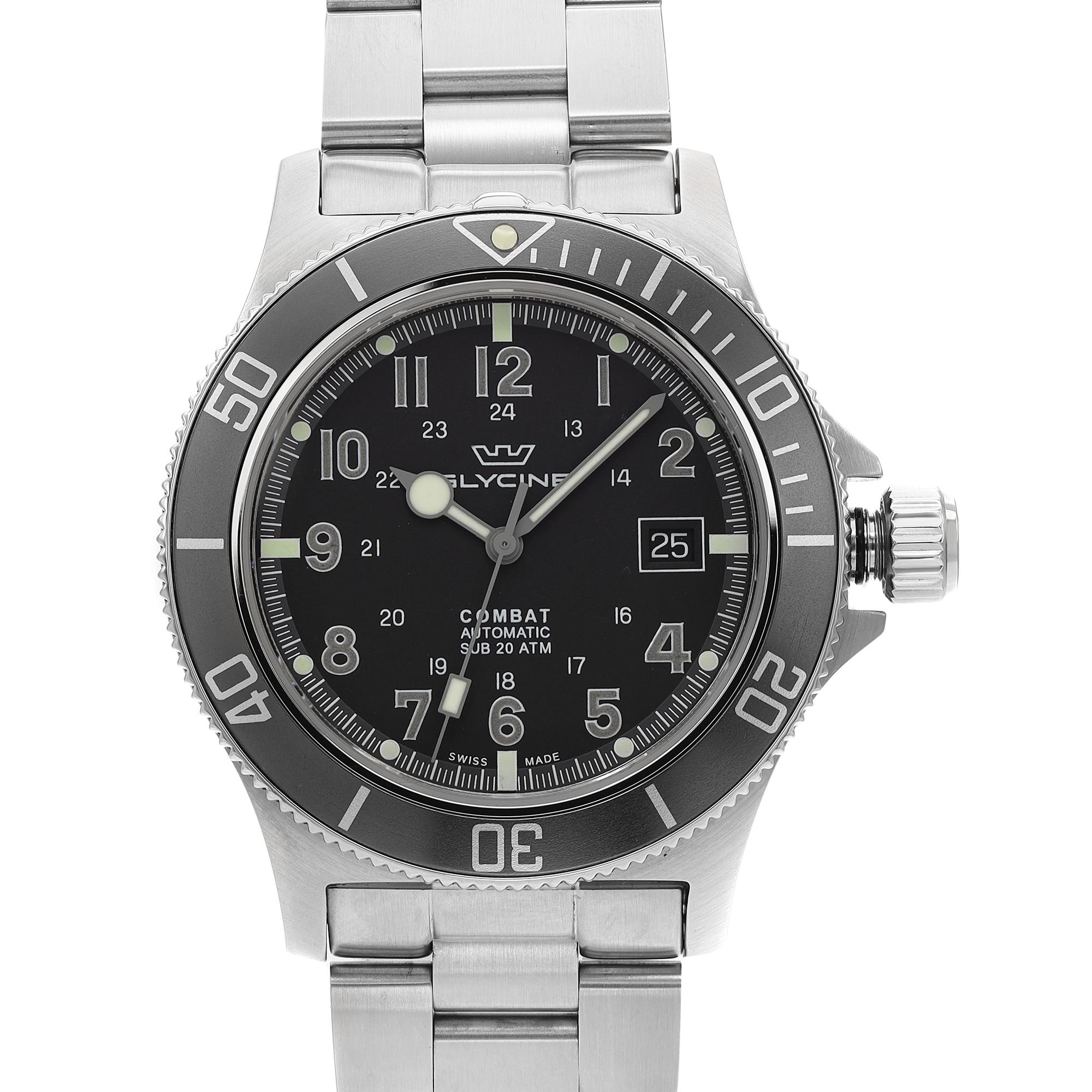 Guter Zustand. Winzige Kratzer auf dem Gehäuseboden. Originalverpackung und Papiere sind nicht enthalten. Wird mit einem Geschenkkarton und der Garantiekarte des Verkäufers geliefert.  

Marke: Glycine  Typ: Armbanduhr  Abteilung: Männer 