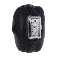 Glycine for Birks in Canada 18Kt. White Gold Art Deco Tank Style circa 1930's