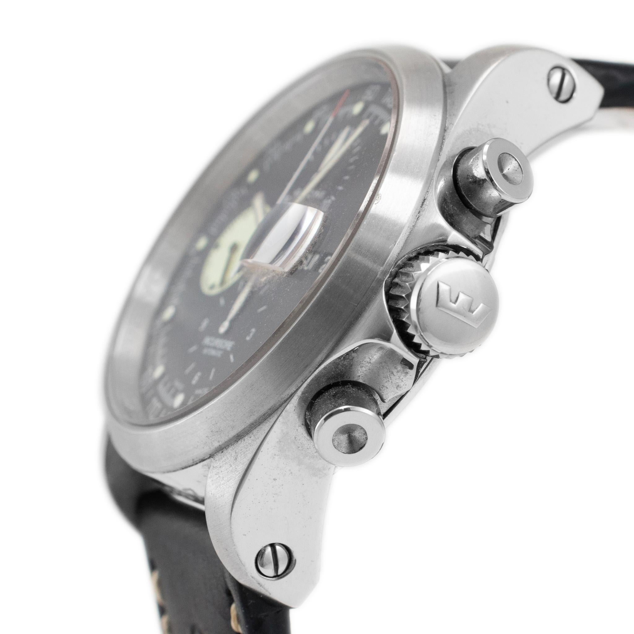 Glycine Incursore 46MM 3867 Day Date Edelstahl Herrenuhr im Zustand „Hervorragend“ in Houston, TX