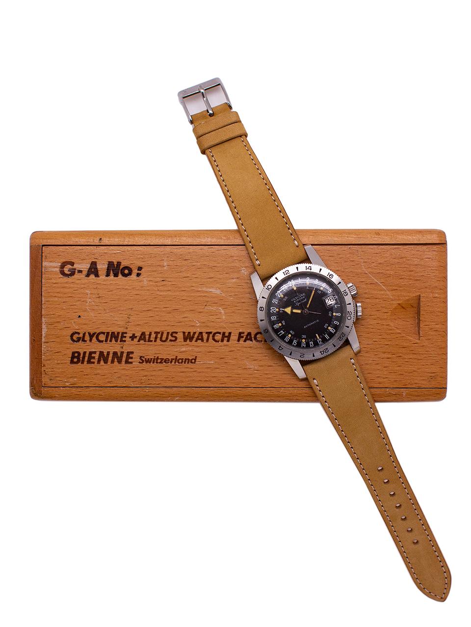 Men's Glycine stainless steel Airman Automatic wristwatch, circa 1965 