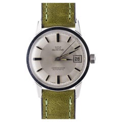 Glycine Vintage Compressor Stainless Steel Divers Dress Wrist Watch Circa 1960's