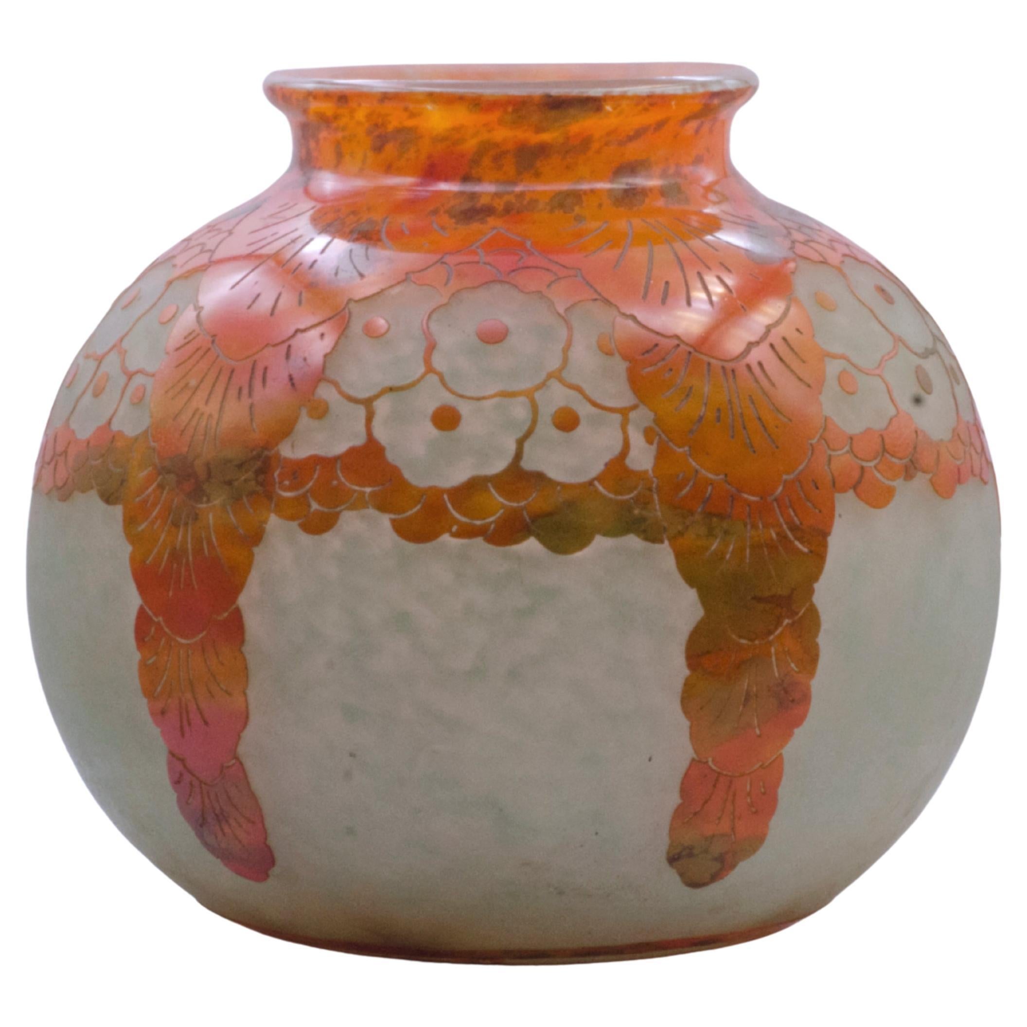 "Glycines" Vase by Charder For Sale