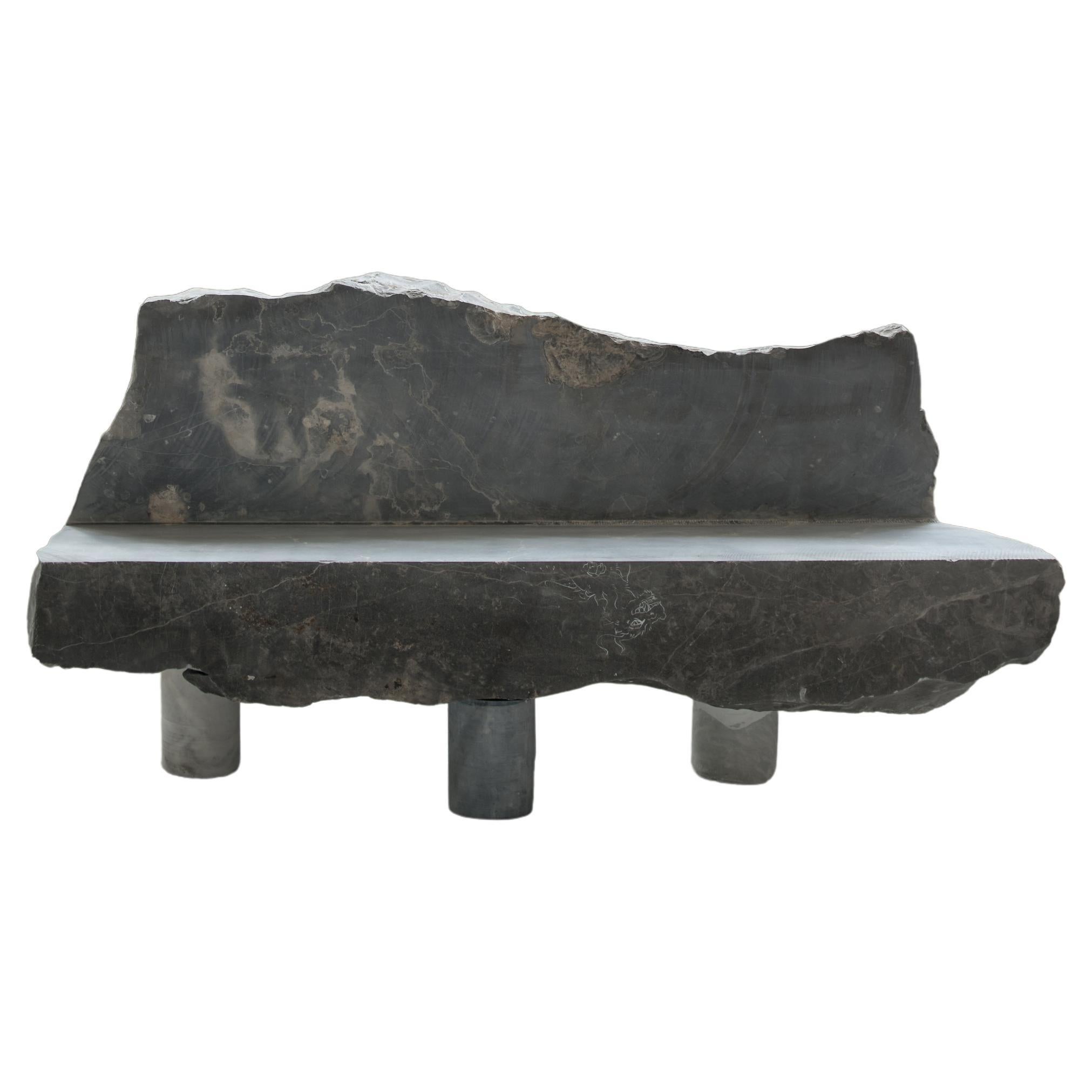 Glyfada Marble Bench by Theodore Psychoyos For Sale