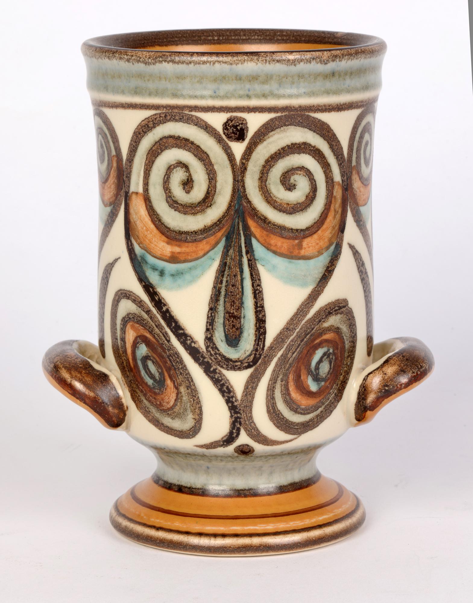 Grès Vase à motif Soraya de la poterie Langley Glyn Colledge en vente