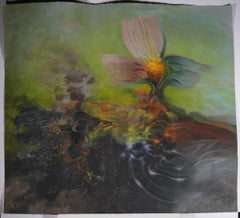 Glyn Morgan (1926-2015) - 1979 Huile, botaniques surréalistes