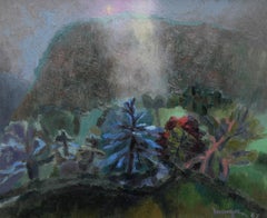 Welsh Abstrakte Kunst 1987 Ölgemälde Landschaft Benton End Künstler