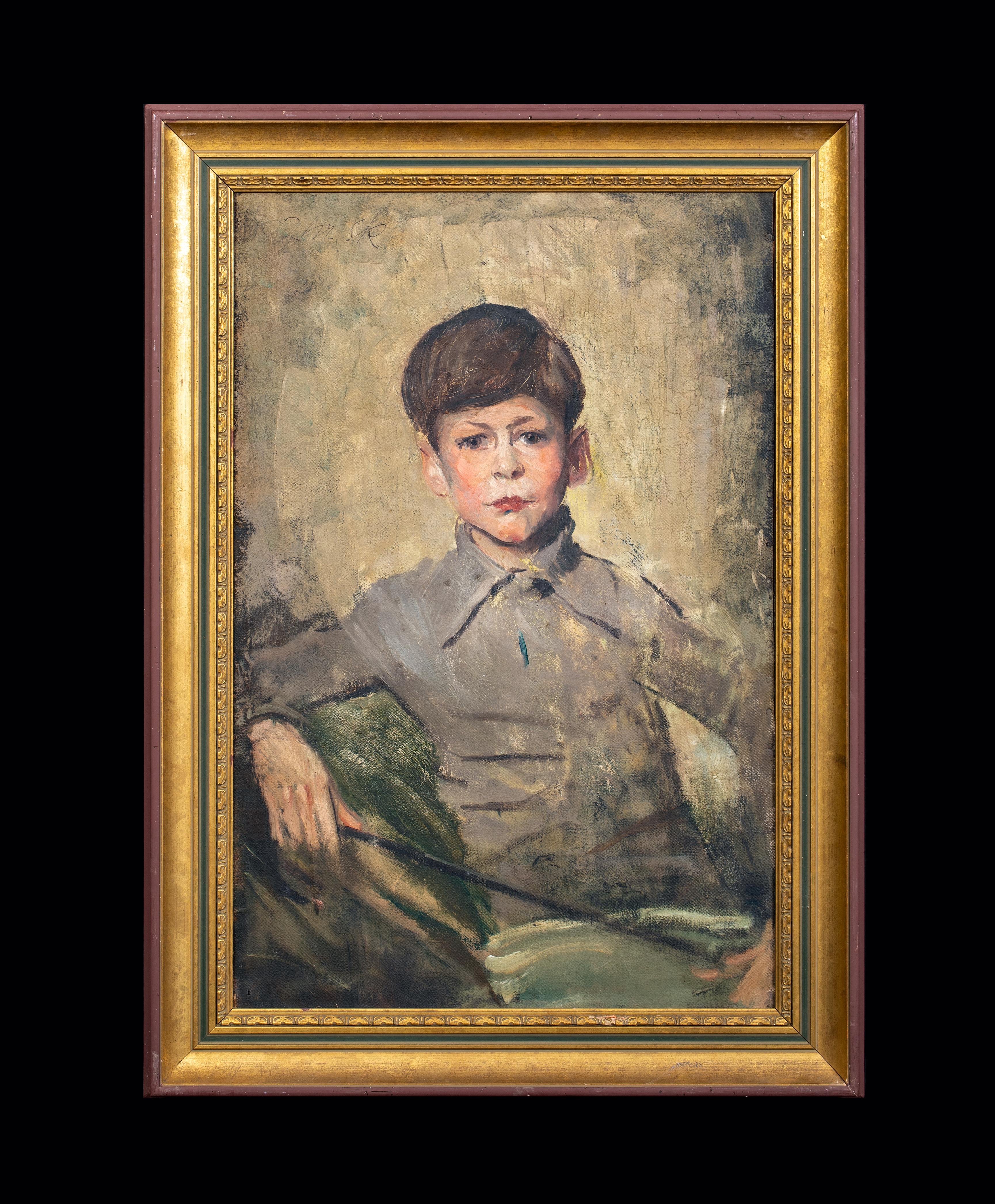 Ritratto di ragazzo, N. Williamson, inizio XX secolo - Painting di Glyn Philpot