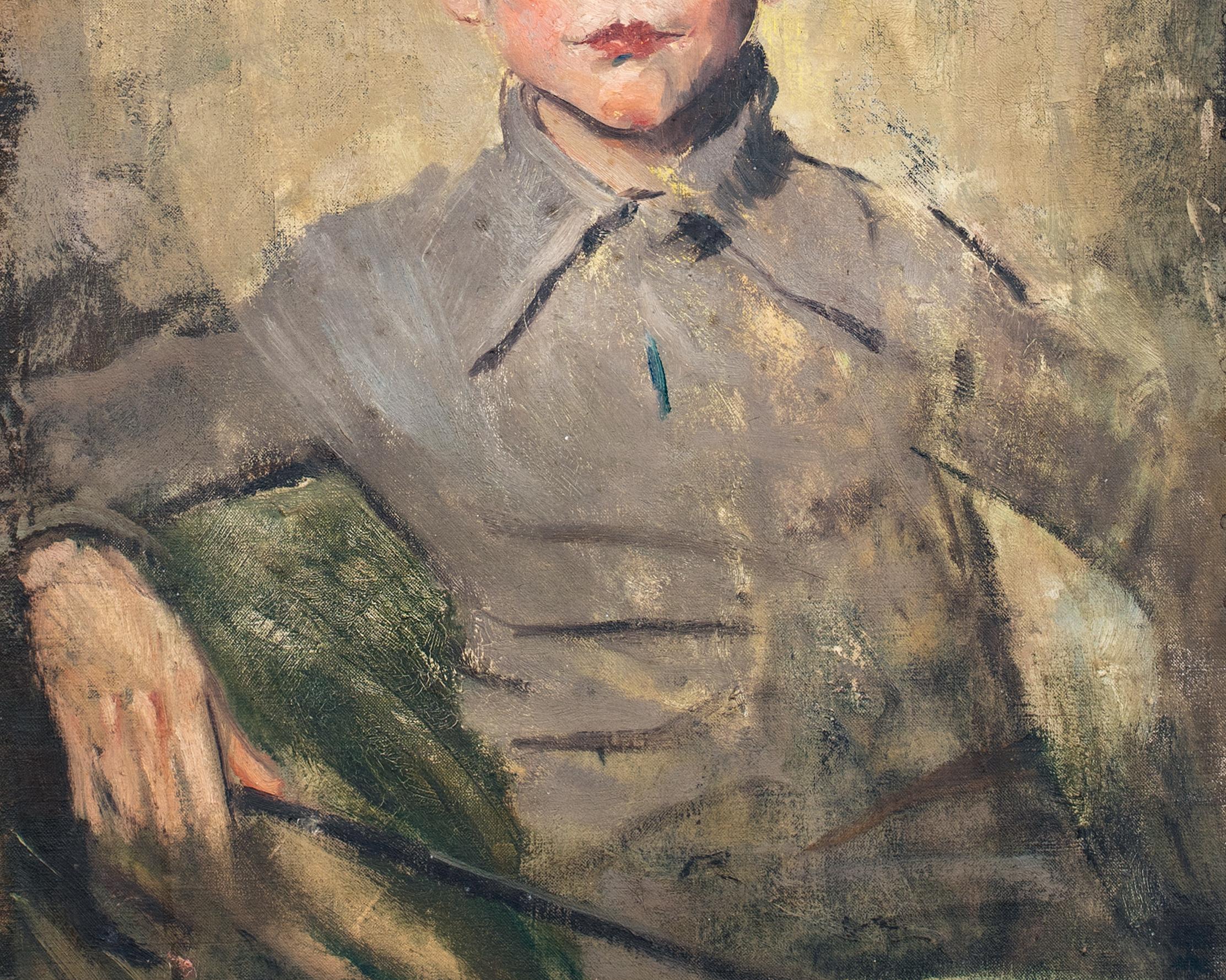 Portrait of A Boy, N Williamson, early 20th Century

inscribed to GLYN WARREN PHILPOT (1884-1937)

Large early 20th Century portrait of a young boy seated, oil on canvas inscribed to Glyn Philpot. Excellent quality and condition portrait of the