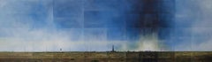 Dungeness Lights - Contemporary Rural Landscape: Oil on Canvas