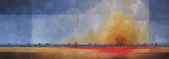 Fenland Heatwave - Contemporary British Landscape: Oil on Canvas painting