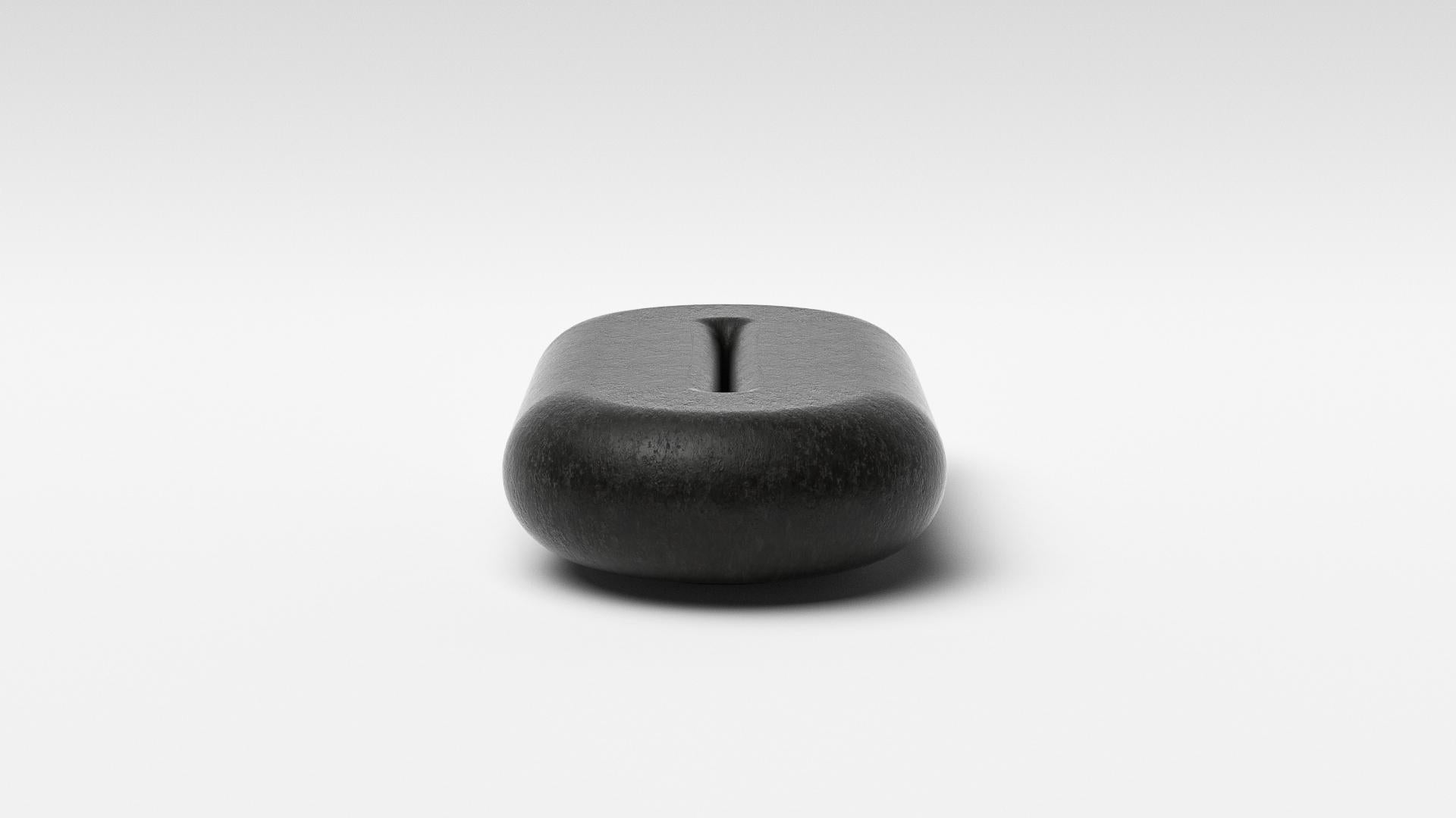 Contemporary Glyph Lava Stone Low Table by Arthur Vallin