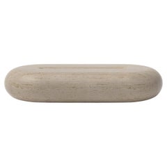 Glyph Travertine Stone Low Table by Arthur Vallin