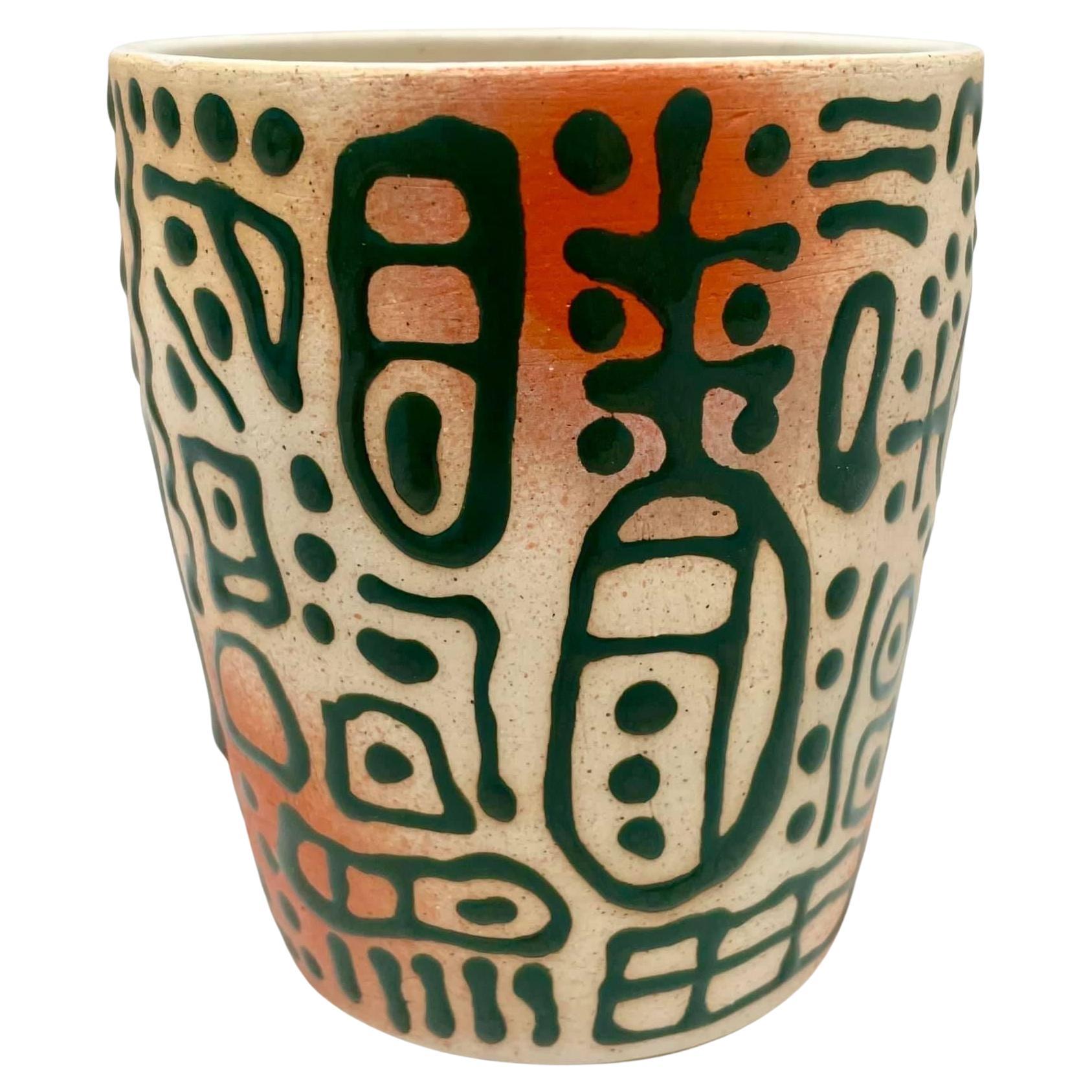 Glyph Tumbler, Handmade and Food Safe, by Artist Stef Duffy For Sale