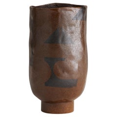 Glyph Vase, Small - Hand-painted Glazed Ceramic Vase