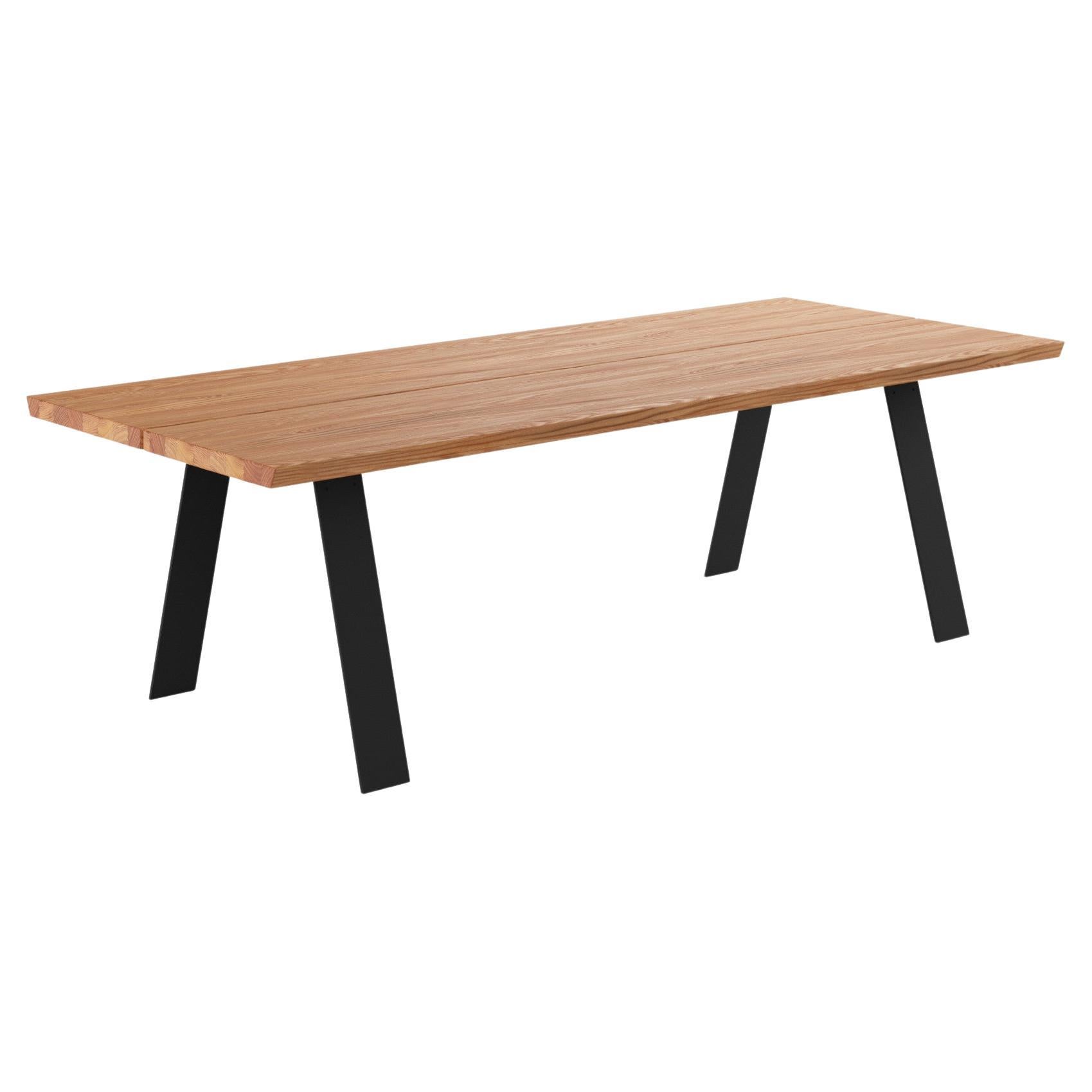 GM3200 Plank Table, Elm, Black steel legs - Design by Nissen & Gehl MDD For Sale