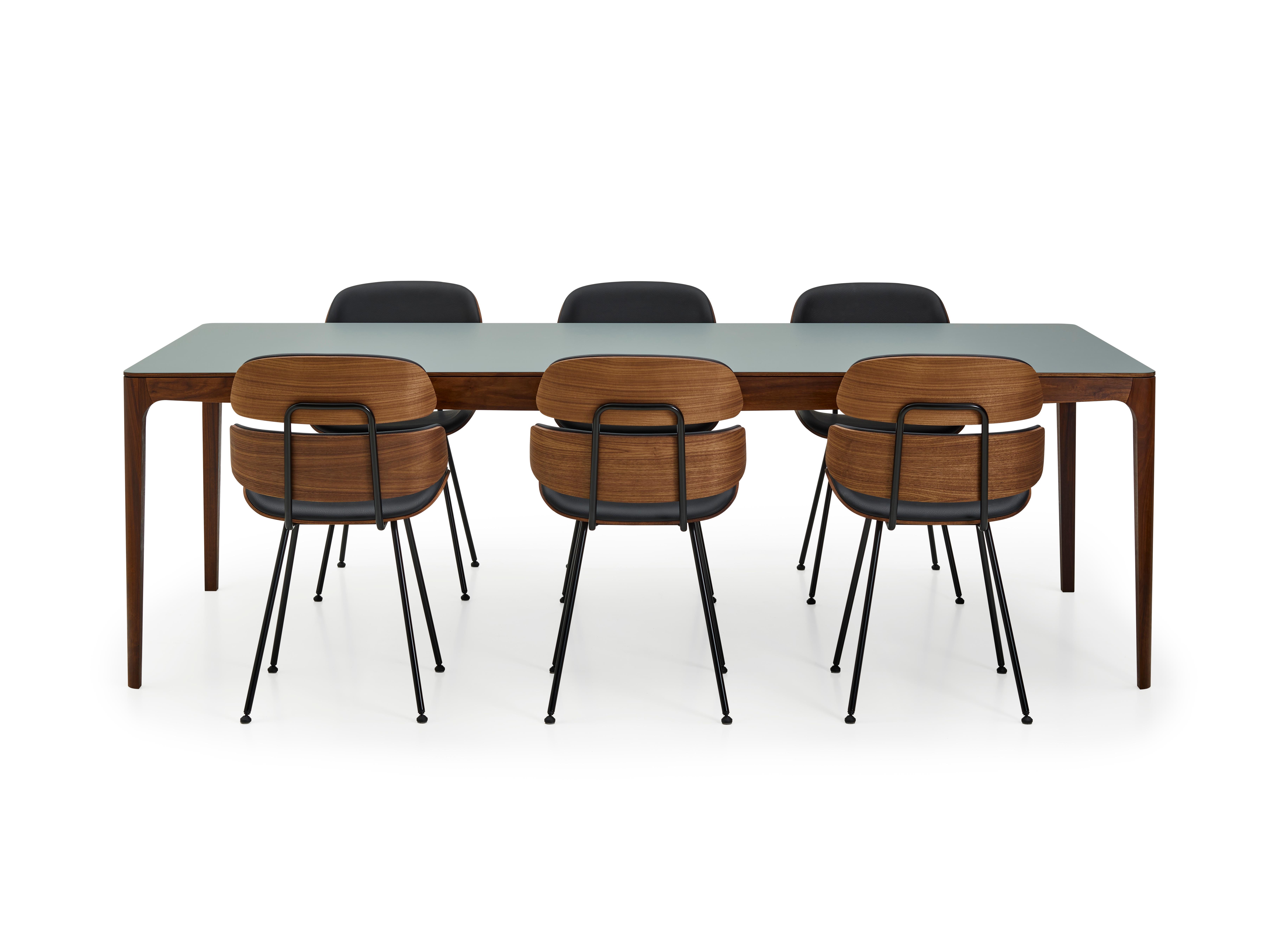 GM3700 RO Table, Elm, Black Fenix Laminate - Design by Hans Sandgren Jakobsen For Sale 4
