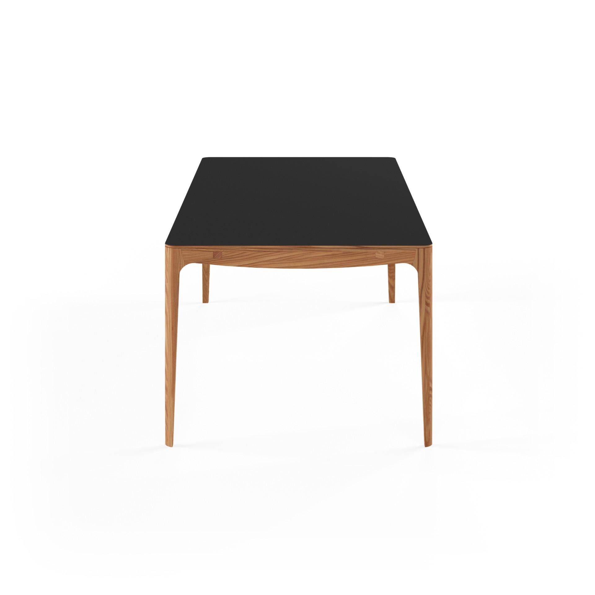 Scandinavian Modern GM3700 RO Table, Elm, Black Fenix Laminate - Design by Hans Sandgren Jakobsen For Sale