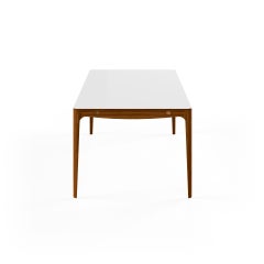 GM3700 RO Table, Walnut, White Corian top - Design by Hans Sandgren Jakobsen