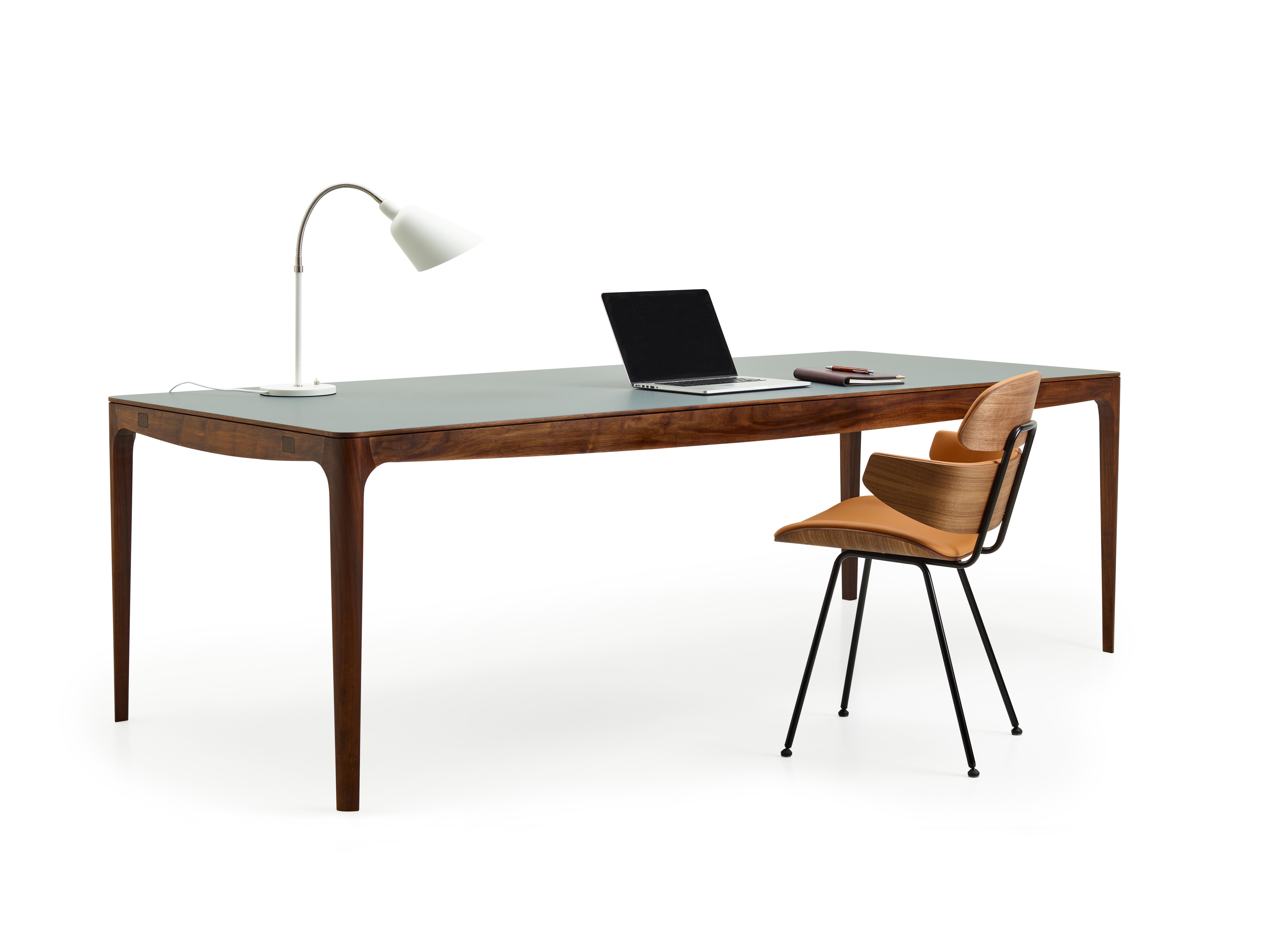 GM3700 RO Table, Walnut, White Corian top - Design by Hans Sandgren Jakobsen In New Condition For Sale In Juelsminde, DK