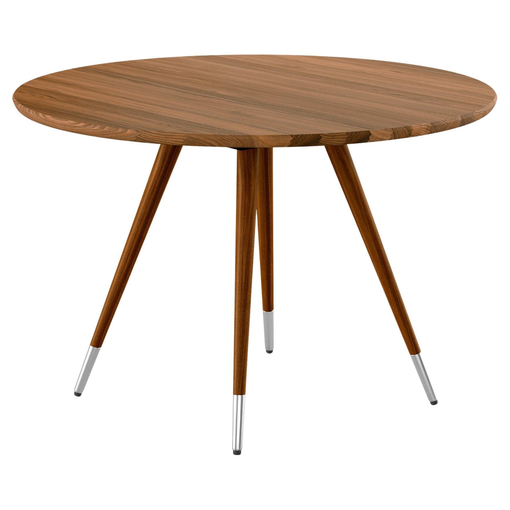 GM3900 Edge Round Table, Walnut - Design by Nissen & Gehl MDD For Sale