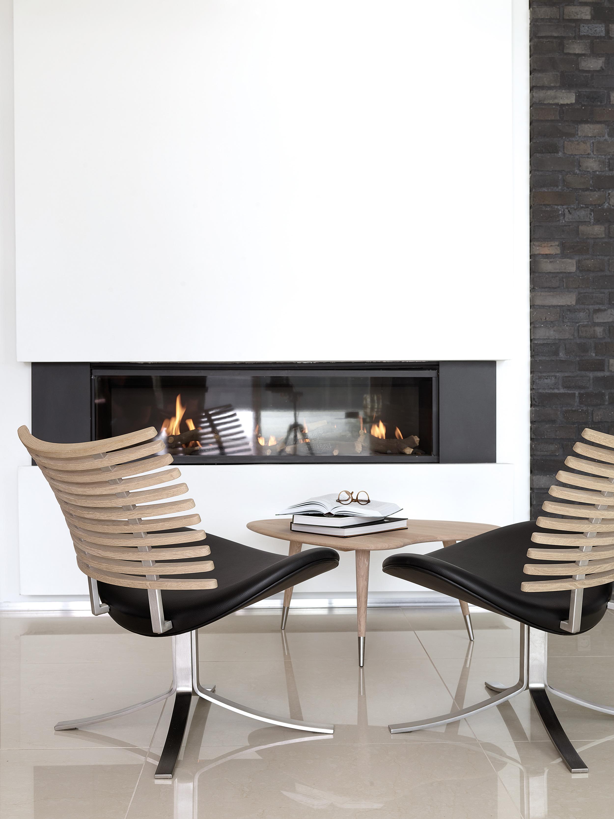Danish GM4175 Gepard Lounge Chair, Elm, Naver Select Leather, Design by Henrik Lehm For Sale