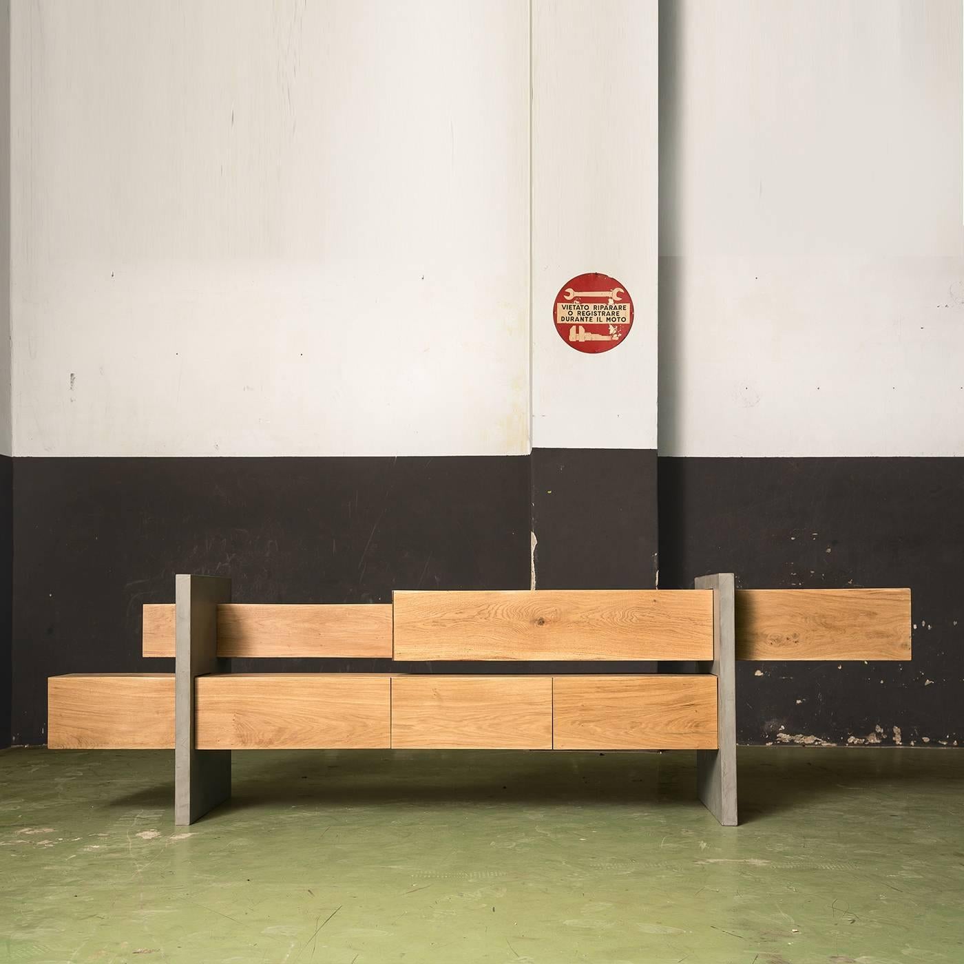 Contemporary GM5 Oak Sideboard by Giacomo Moor